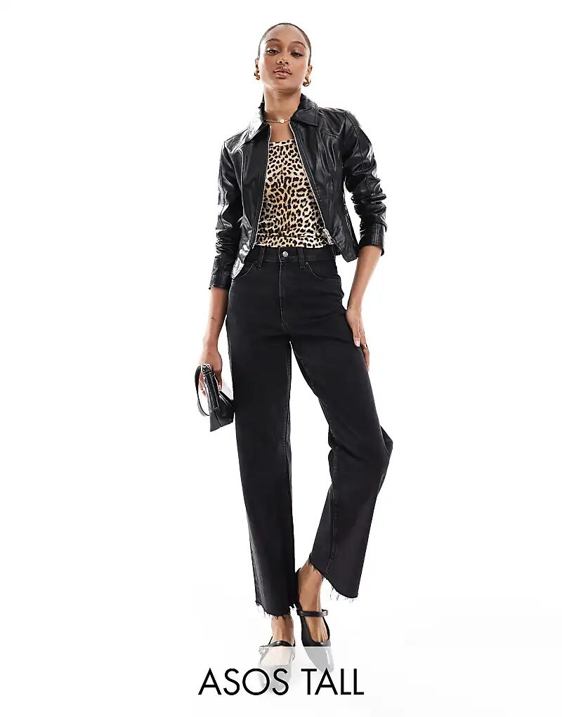 Укороченные джинсы прямого кроя стретч черного цвета ASOS
Укороченные джинсы прямого кроя стретч черного цвета ASOS