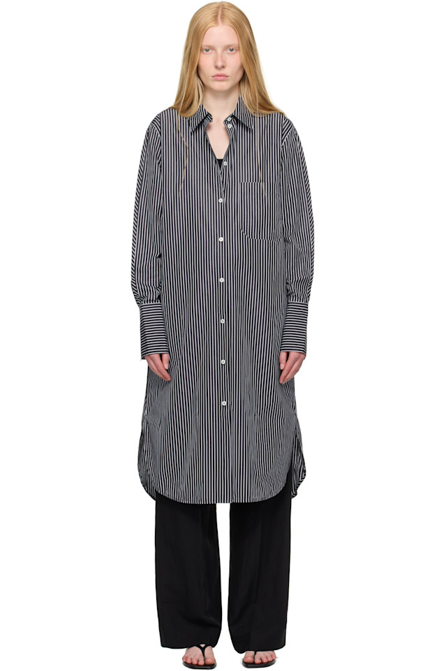 Полосатое платье-рубашка миди Toteme, мультиколор
Полосатое платье-рубашка миди Toteme, мультиколор