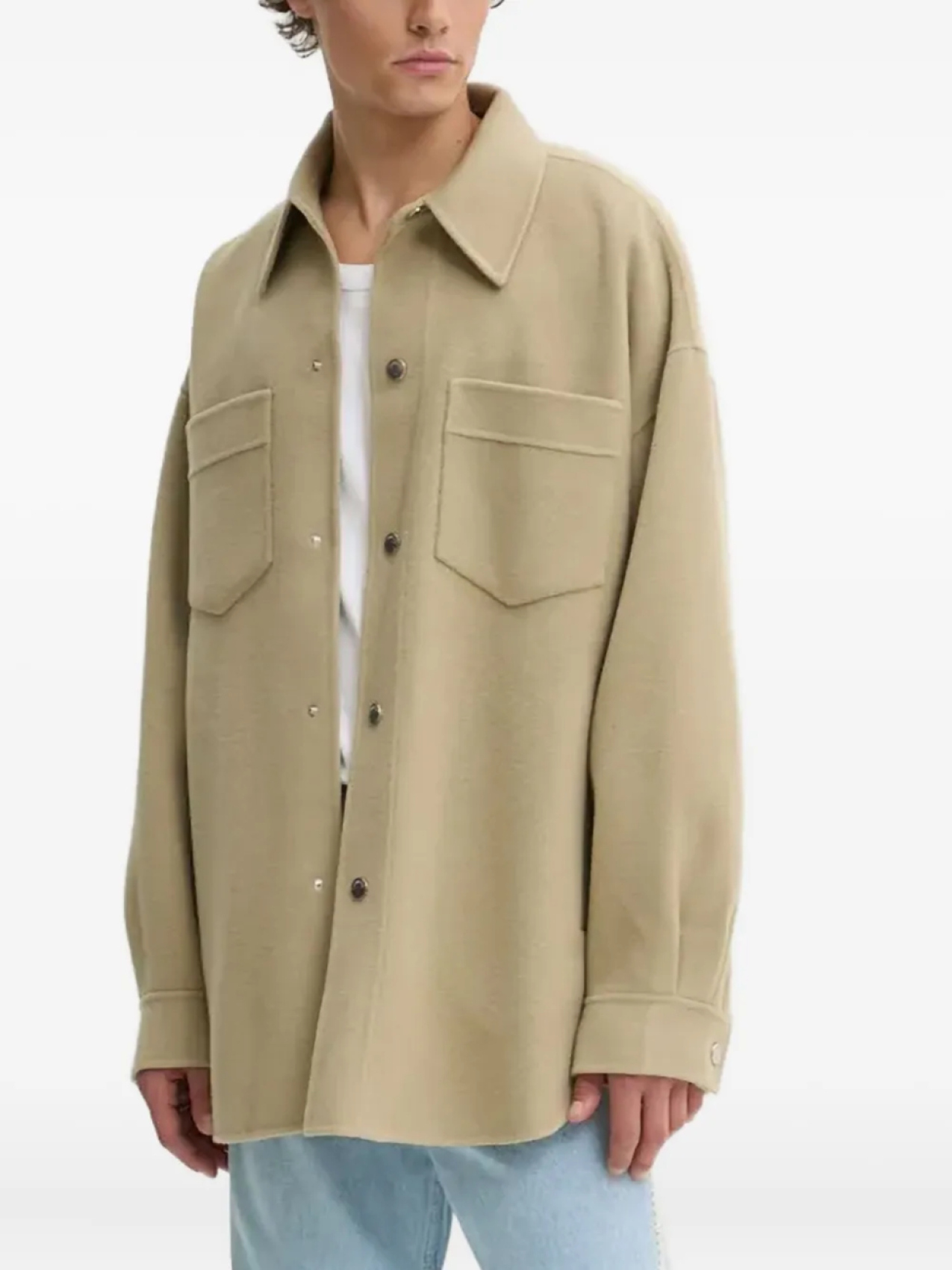 Шерстяная рубашка Nanushka с двумя карманами, нейтральный
Шерстяная рубашка Nanushka с двумя карманами, нейтральный