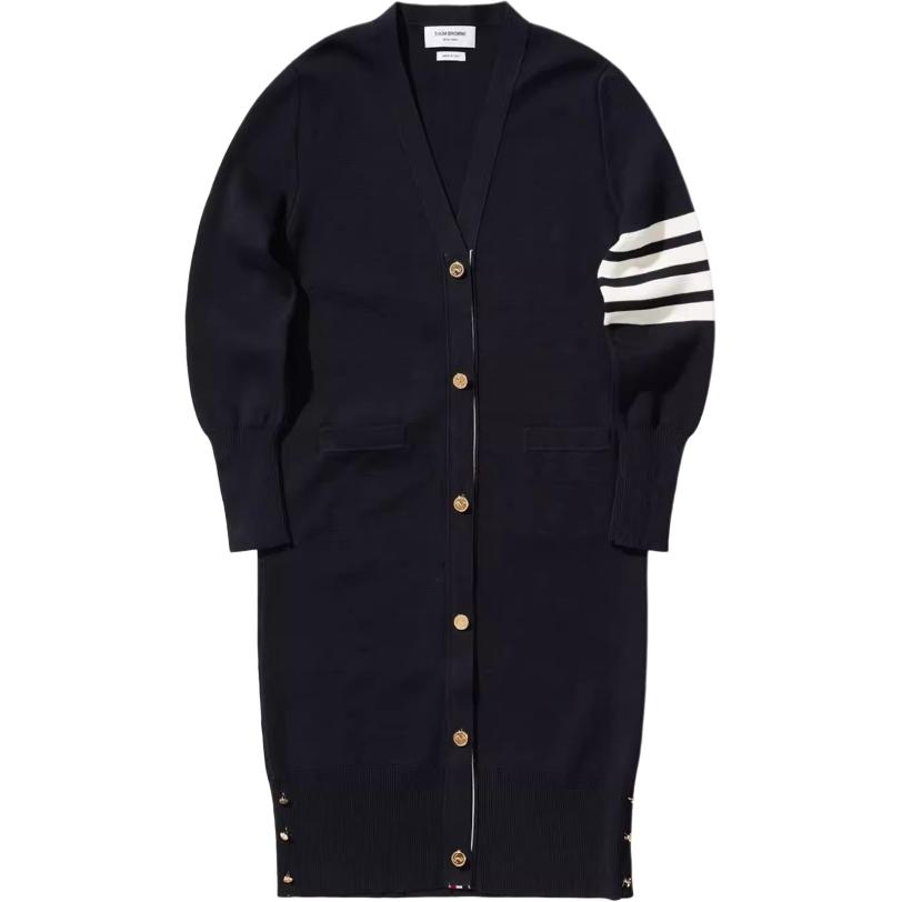 Кардиган длинный с v-образным вырезом THOM BROWNE, синий
Кардиган длинный с v-образным вырезом THOM BROWNE, синий