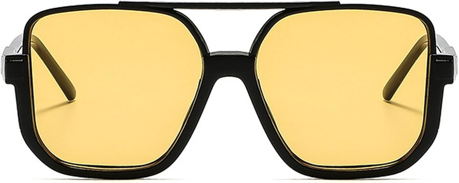 Модные винтажные большие квадратные солнцезащитные очки в полуободковой оправе с защитой от УФ-излучения UV400 для женщин и мужчин. Стильные солнцезащитные очки mincl, Black Yellow
Модные винтажные большие квадратные солнцезащитные очки в полуободковой оправе с защитой от УФ-излучения UV400 для женщин и мужчин. Стильные солнцезащитные очки mincl, Black Yellow