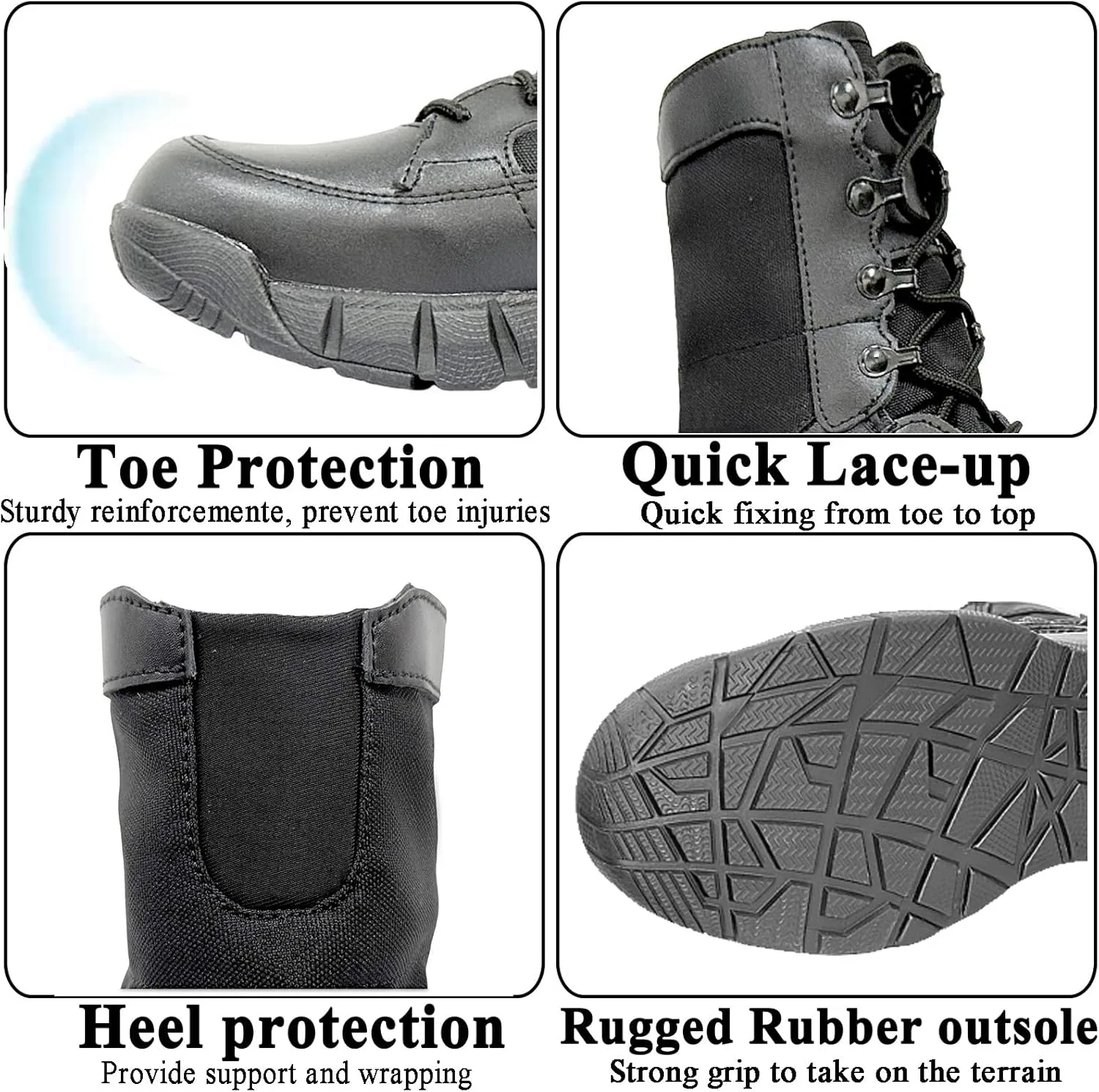 Легкие мужские тактические ботинки, армейские ботинки цвета койот, ботинки для военной подготовки, на шнуровке, для походов на открытом воздухе, дышащие, с боковой молнией LAHORS, черный
Легкие мужские тактические ботинки, армейские ботинки цвета койот, ботинки для военной подготовки, на шнуровке, для походов на открытом воздухе, дышащие, с боковой молнией LAHORS, черный