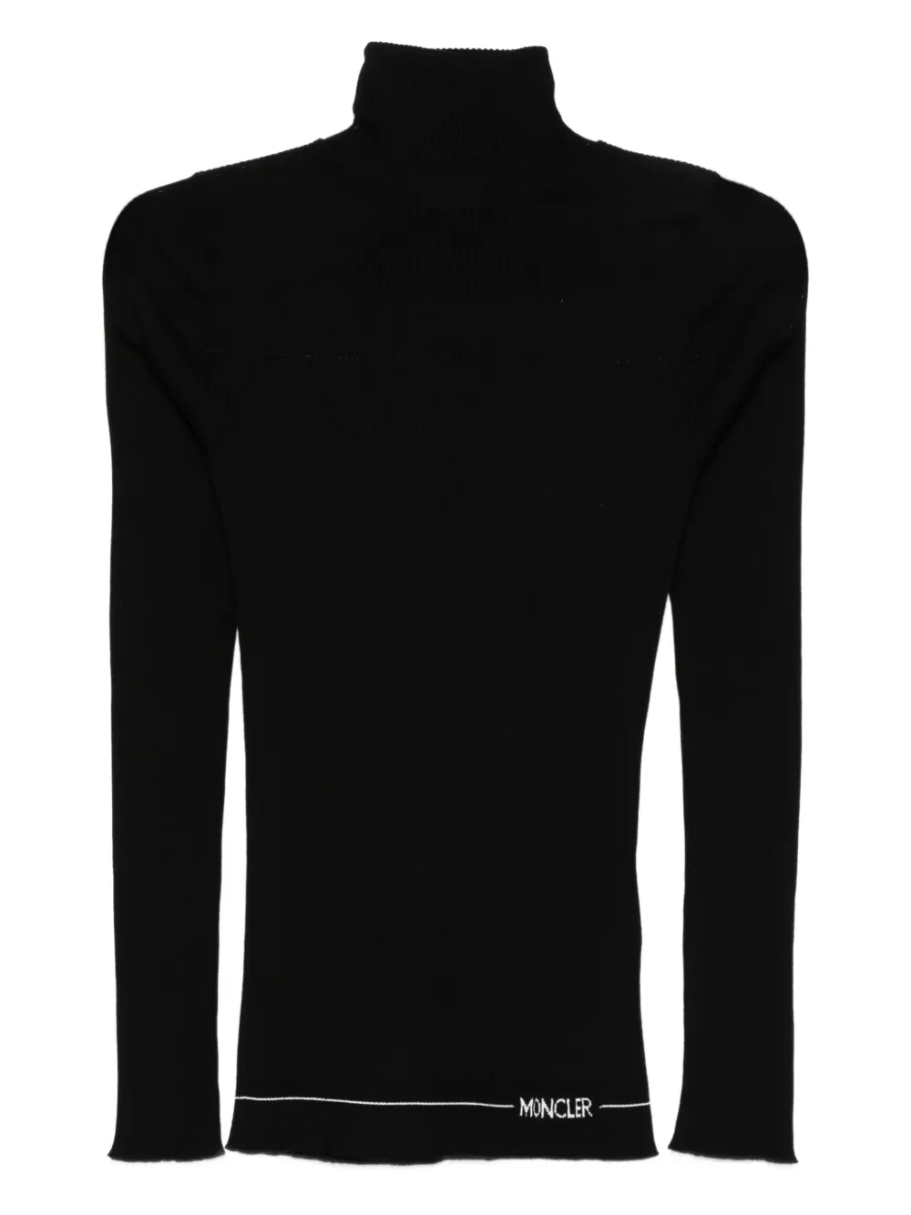 Свитер в рубчик с высоким воротником MONCLER, черный
Свитер в рубчик с высоким воротником MONCLER, черный
