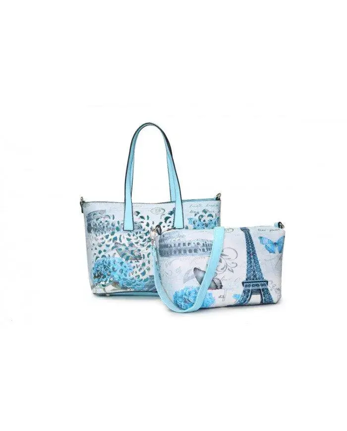 Сумка-тоут 2-в-1 через плечо и с открытым верхом с узором, вырезанным лазером JFY, синий
Сумка-тоут 2-в-1 через плечо и с открытым верхом с узором, вырезанным лазером JFY, синий