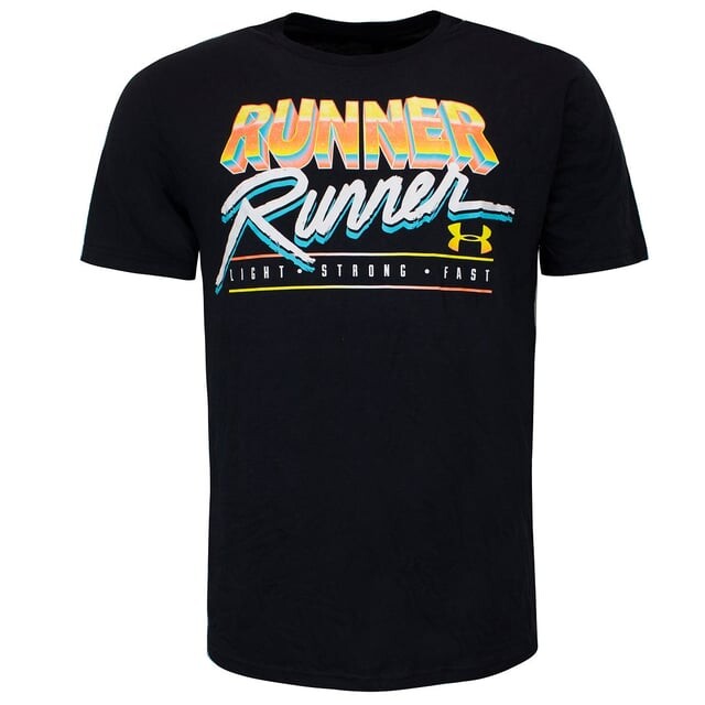 Черная мужская футболка с коротким рукавом и круглым вырезом 1350766 001 Under Armour, черный 
Черная мужская футболка с коротким рукавом и круглым вырезом 1350766 001 Under Armour, черный