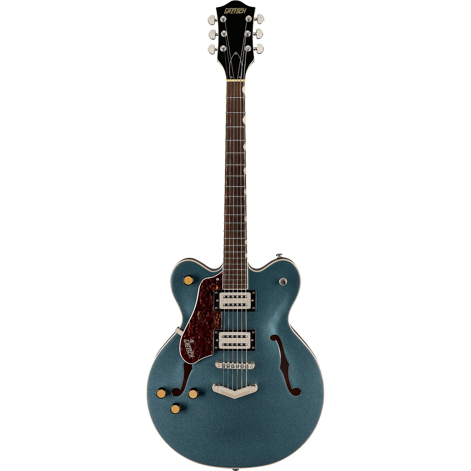 Gretsch Guitars G2622LH Streamliner Центральный блок с двойным вырезом и V-образным хвостовиком, электрогитара для левшей, бронза
Gretsch Guitars G2622LH Streamliner Центральный блок с двойным вырезом и V-образным хвостовиком, электрогитара для левшей, бронза