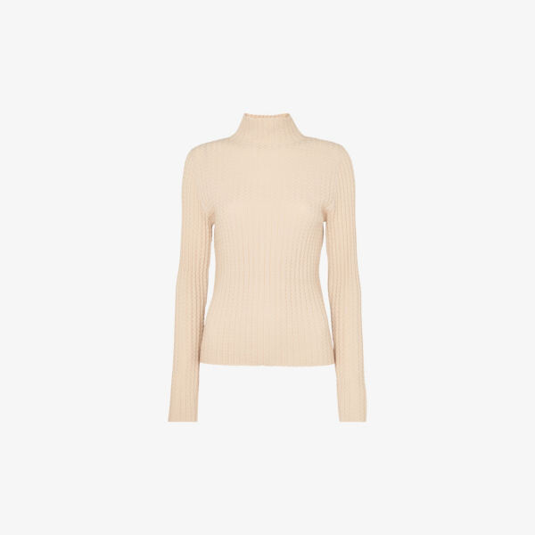 Фактурный облегающий тканый джемпер Whistles, бежевый
Фактурный облегающий тканый джемпер Whistles, бежевый