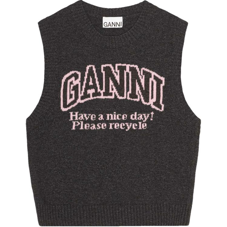 GANNI Женский жилет, Phantom Black
GANNI Женский жилет, Phantom Black