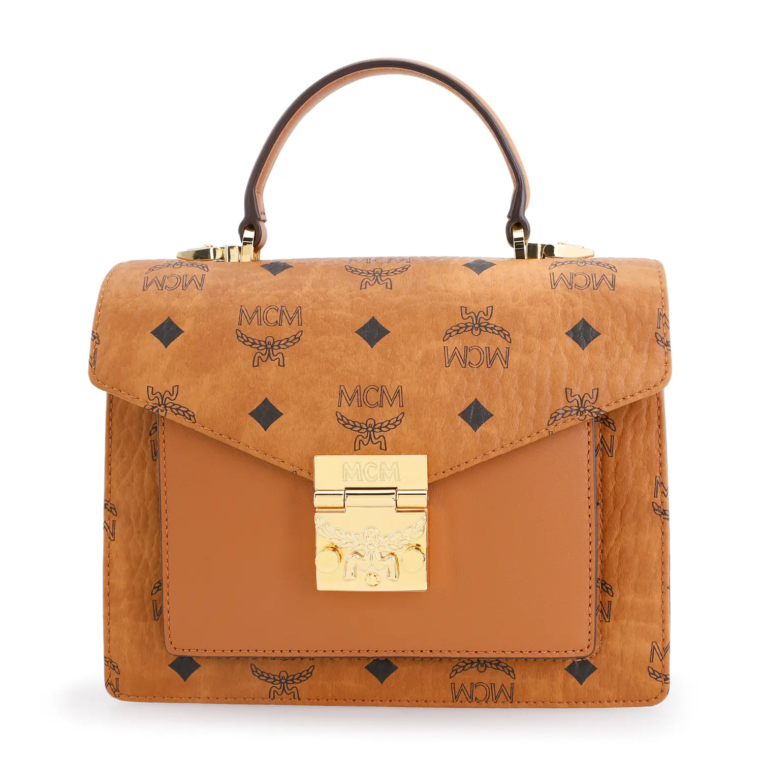 MCM Сумка женская малая из кожи коричневая и коньячная
MCM Сумка женская малая из кожи коричневая и коньячная