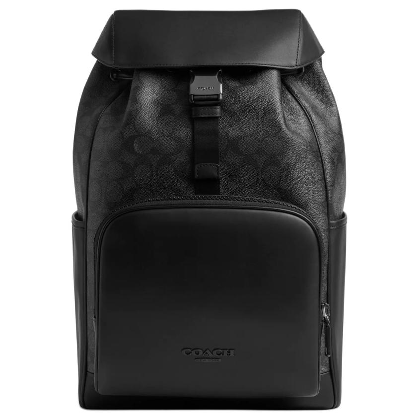 КОУЧ RACER Покрытый холстом с гладкой телячьей кожей рюкзак средний размер мужской древесный уголь серый
КОУЧ RACER Покрытый холстом с гладкой телячьей кожей рюкзак средний размер мужской древесный уголь серый