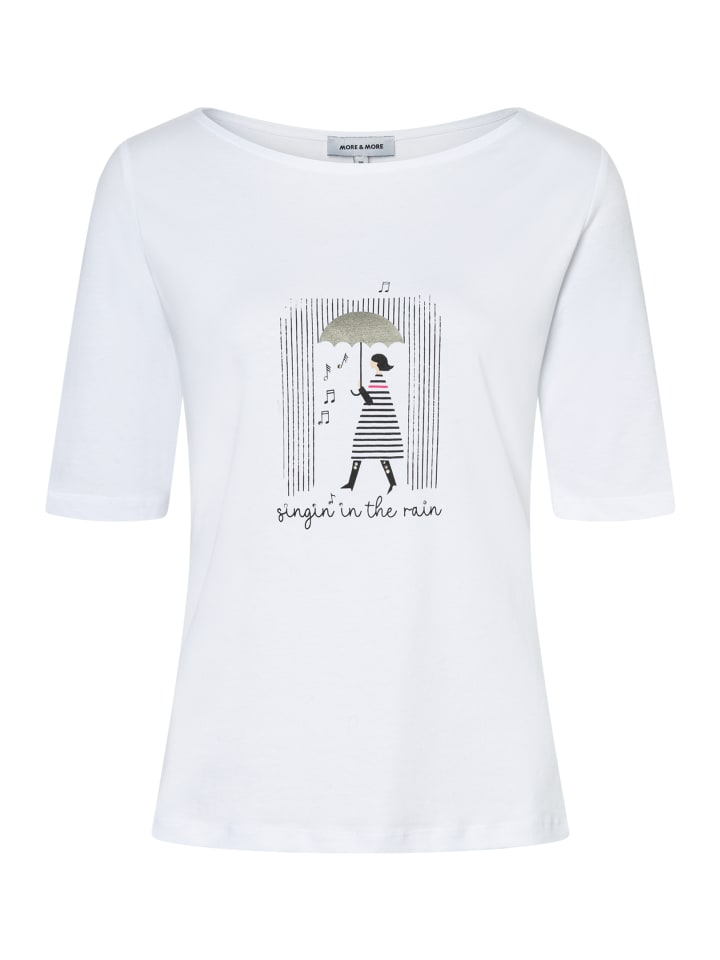 More & More Мягкая футболка с короткими рукавами, белый принт на передней части
More & More Мягкая футболка с короткими рукавами, белый принт на передней части