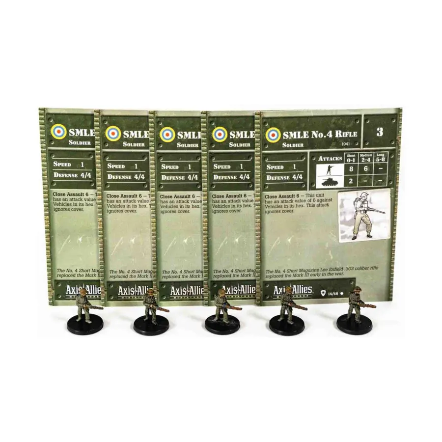 Винтовка СМЛЭ №4 (1939-1945 гг.) (С) x5, Axis & Allies - Collectible Miniatures Game - 1939-1945 Singles
Винтовка СМЛЭ №4 (1939-1945 гг.) (С) x5, Axis & Allies - Collectible Miniatures Game - 1939-1945 Singles