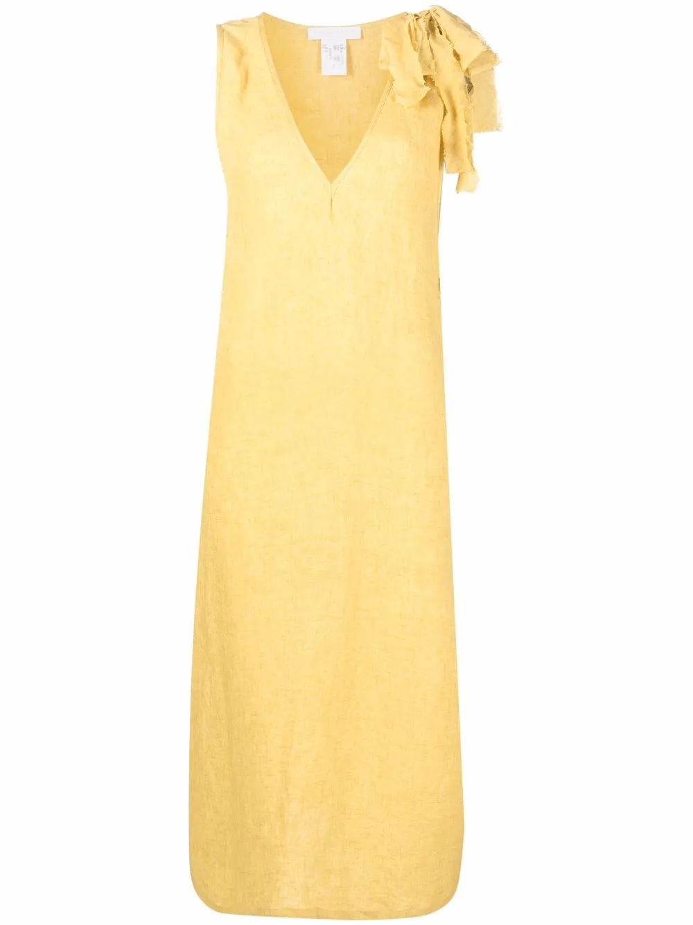 Длинный льняной топ с V-образным вырезом Fabiana Filippi, желтый
Длинный льняной топ с V-образным вырезом Fabiana Filippi, желтый