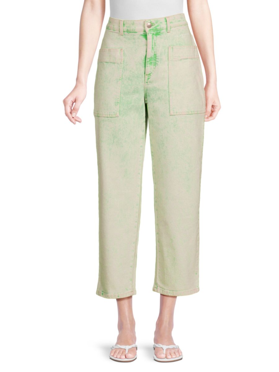 Выцветшие укороченные джинсы Stella McCartney, цвет Green Gala
Выцветшие укороченные джинсы Stella McCartney, цвет Green Gala