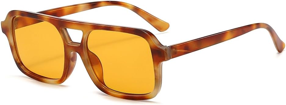 Ретро-солнцезащитные очки-авиаторы для женщин и мужчин. Модные прямоугольные солнцезащитные очки с тонировкой. Винтажные очки в стиле 70-х Laurinny, Yellow Tortoise/Orange
Ретро-солнцезащитные очки-авиаторы для женщин и мужчин. Модные прямоугольные солнцезащитные очки с тонировкой. Винтажные очки в стиле 70-х Laurinny, Yellow Tortoise/Orange