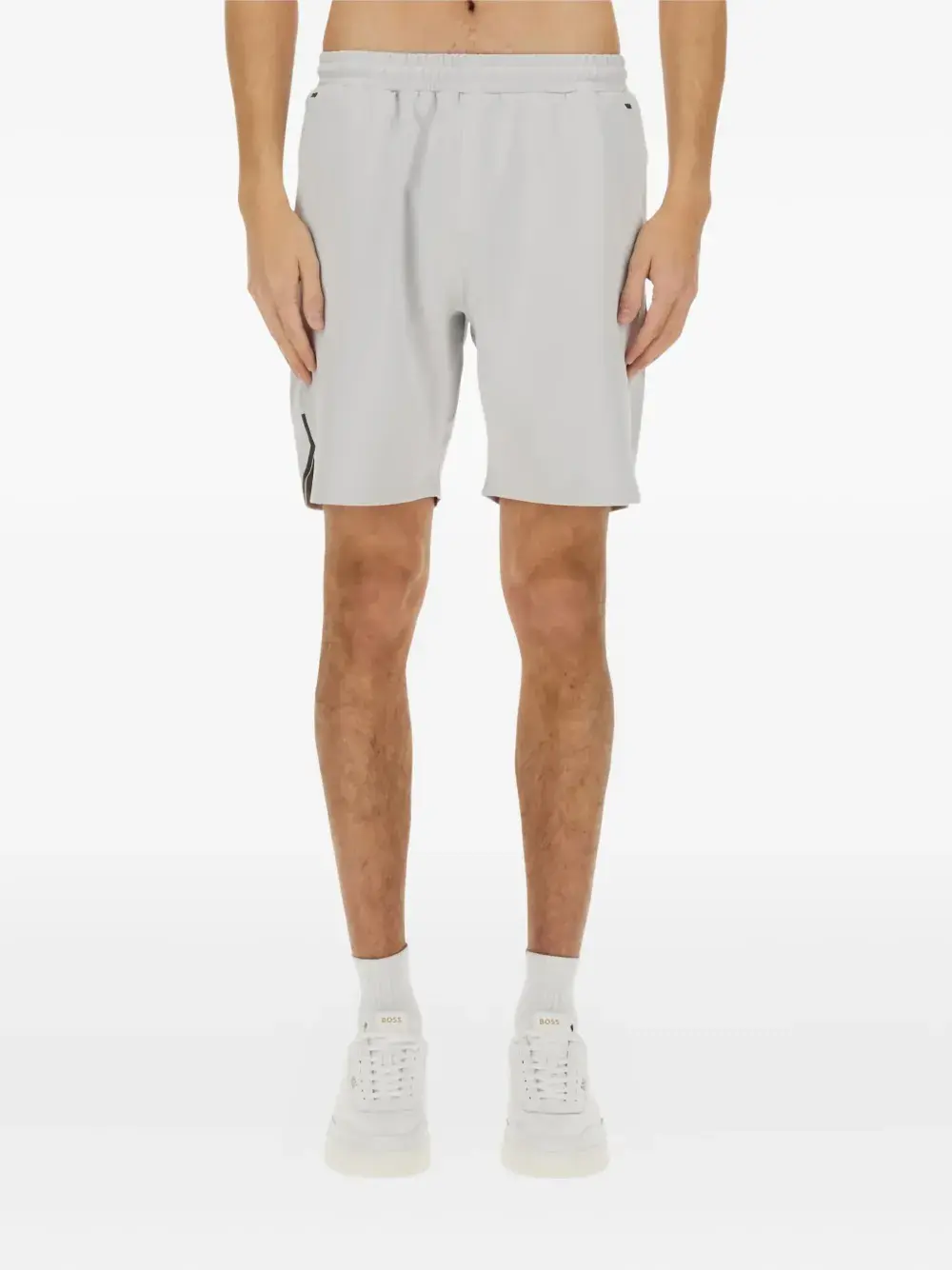 Шорты с кулиской и вставками BOSS, серый
Шорты с кулиской и вставками BOSS, серый