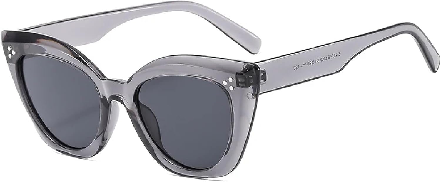 Модные солнцезащитные очки «кошачий глаз» для женщин, с толстой окантовкой и широкими дужками, в стиле ретро для мужчин, для уличной фотосъемки, модные, с защитой от УФ-излучения UV400 TVTBBVV, Grey
Модные солнцезащитные очки «кошачий глаз» для женщин, с толстой окантовкой и широкими дужками, в стиле ретро для мужчин, для уличной фотосъемки, модные, с защитой от УФ-излучения UV400 TVTBBVV, Grey