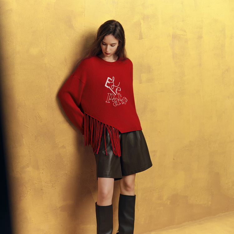 ELLE Свитер Women's Red Crew Neck Moderate Others
ELLE Свитер Women's Red Crew Neck Moderate Others