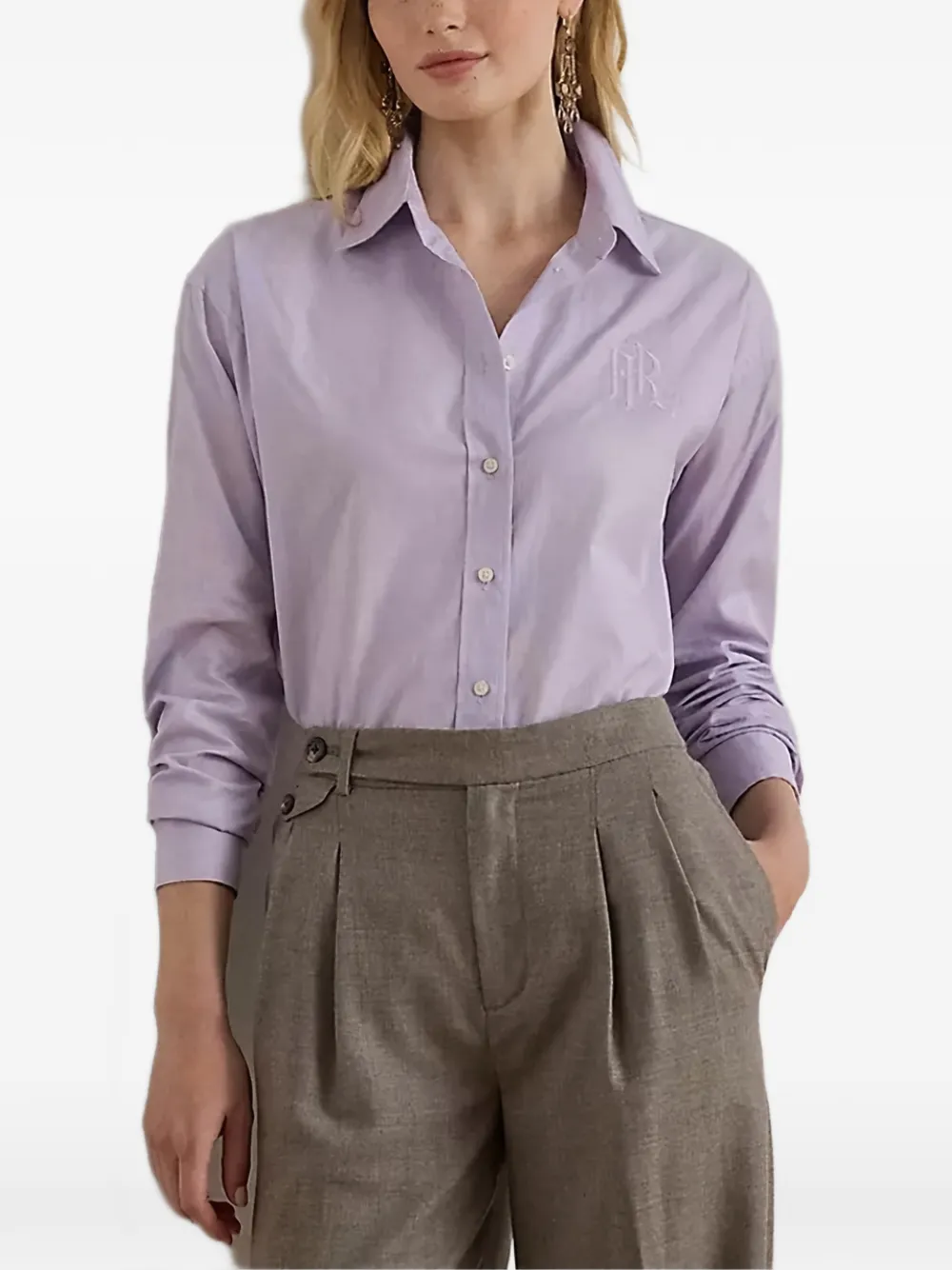 Рубашка с монограммой и пуговицами Lauren Ralph Lauren, фиолетовый
Рубашка с монограммой и пуговицами Lauren Ralph Lauren, фиолетовый