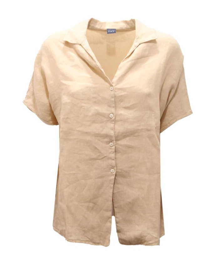 Льняная рубашка с коротким рукавом Fay, бежевый
Льняная рубашка с коротким рукавом Fay, бежевый