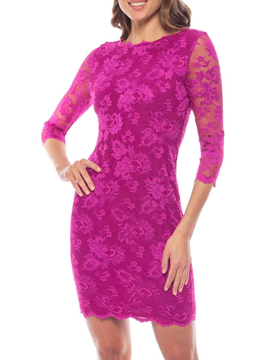 Мини-платье с фестончатым кружевом Marina, фуксия
Мини-платье с фестончатым кружевом Marina, фуксия