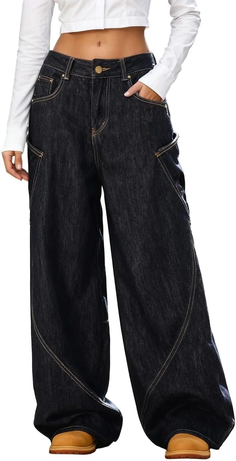 Женские мешковатые джинсы Wide Leg с высокой посадкой
Женские мешковатые джинсы Wide Leg с высокой посадкой