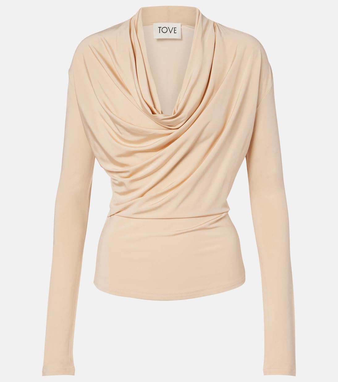 Фини топ из драпированного джерси Tove, кремовый
Фини топ из драпированного джерси Tove, кремовый