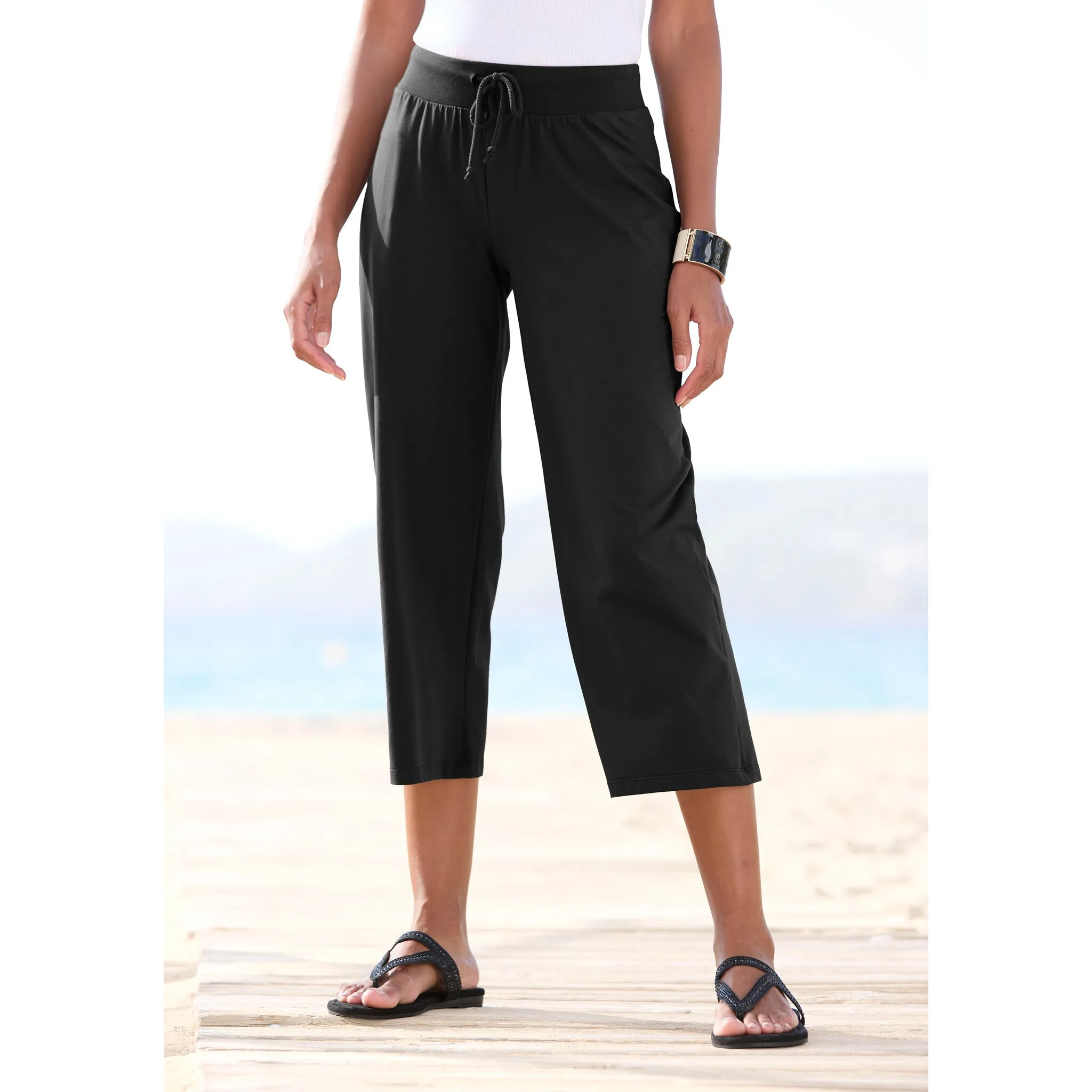 Пляжные брюки Beachtime 7/8, из мягкого трикотажа, широкие, спортивные брюки, расслабляющие брюки, черный
Пляжные брюки Beachtime 7/8, из мягкого трикотажа, широкие, спортивные брюки, расслабляющие брюки, черный