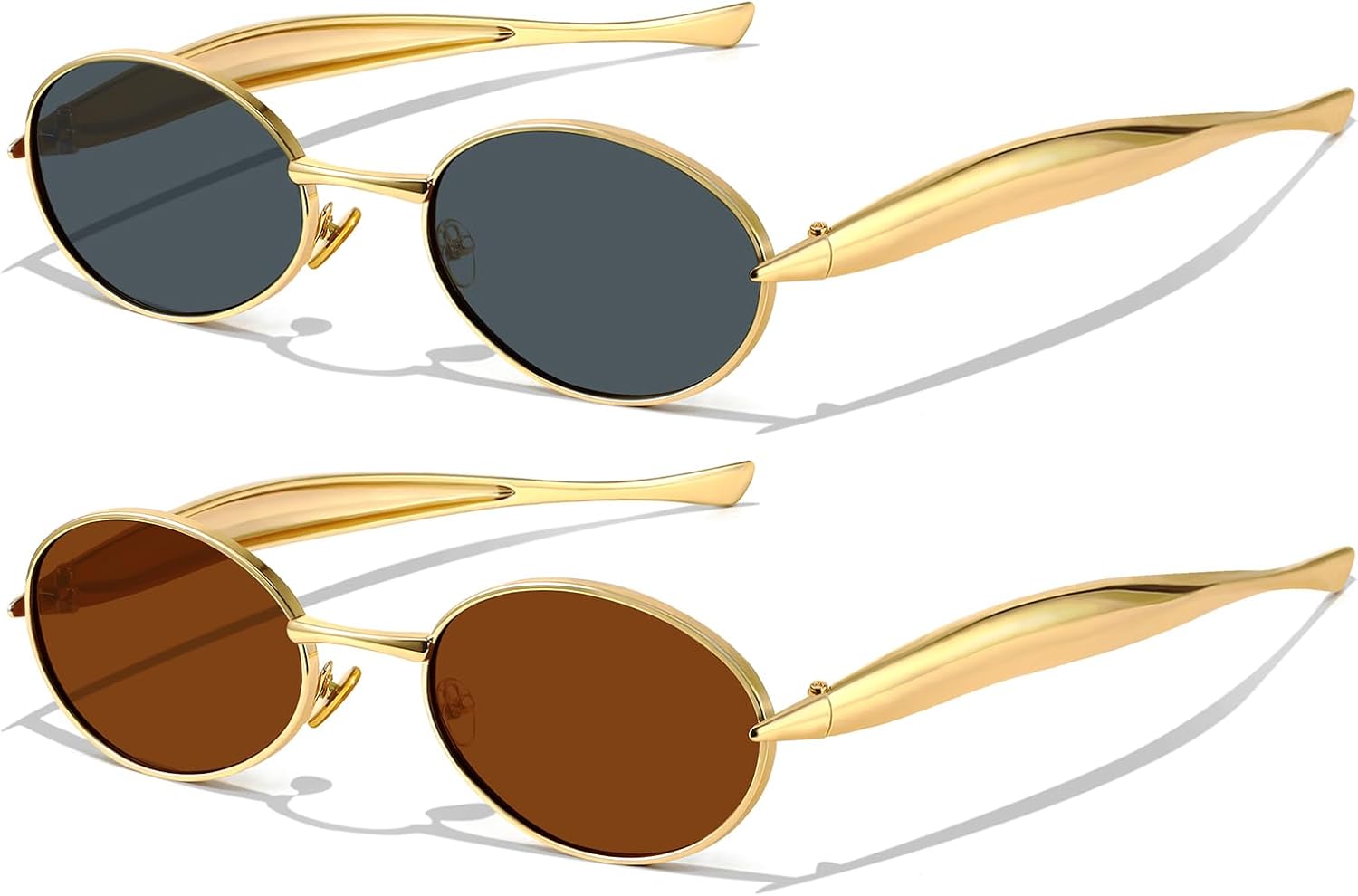 Солнцезащитные очки GRFISIA в стиле ретро, овальные, для женщин и мужчин, в стиле 70-х, с золотистой металлической оправой, защита от УФ-излучения UV400, B-gold Frame Black Lens + Gold Frame Brown Lesn
Солнцезащитные очки GRFISIA в стиле ретро, овальные, для женщин и мужчин, в стиле 70-х, с золотистой металлической оправой, защита от УФ-излучения UV400, B-gold Frame Black Lens + Gold Frame Brown Lesn