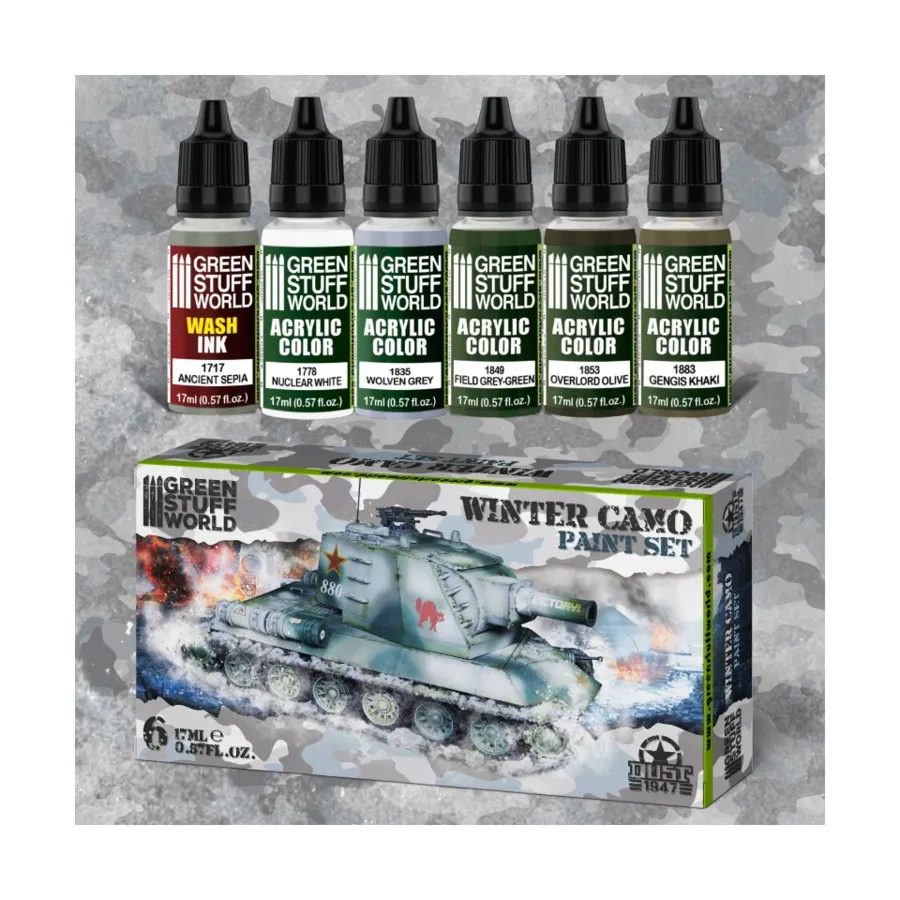 Dust 1947 — набор зимних камуфляжных красок, Paint - Paint & Ink Sets
Dust 1947 — набор зимних камуфляжных красок, Paint - Paint & Ink Sets