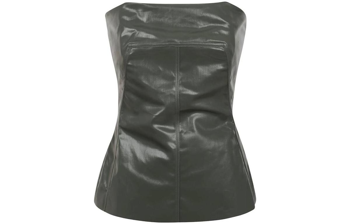 Топ без бретелек Rick Owens, серо-зеленый 
Топ без бретелек Rick Owens, серо-зеленый