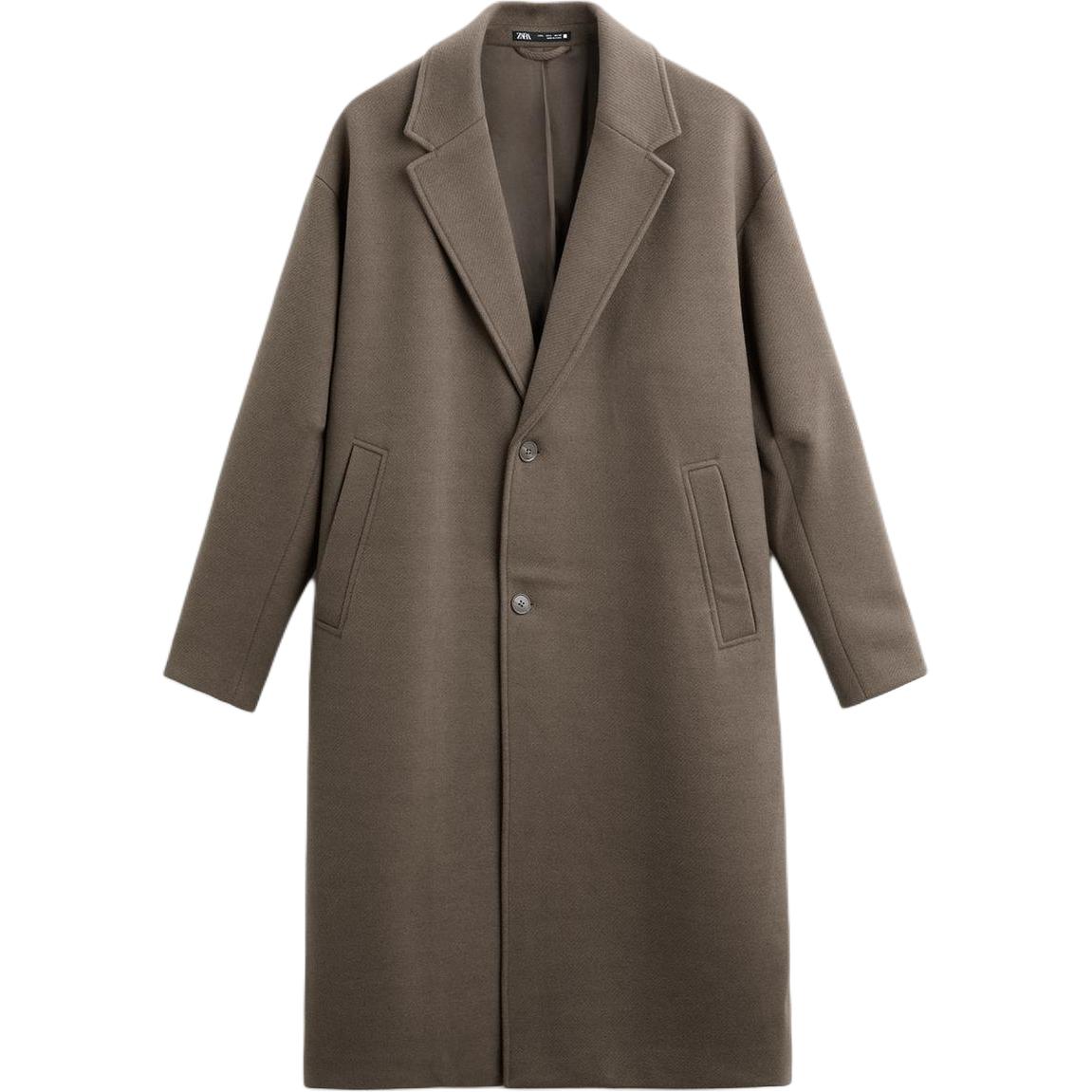 Пальто мужское ZARA, песочный/коричневый 
Пальто мужское ZARA, песочный/коричневый