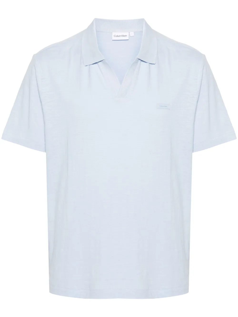 Меланжевая рубашка поло с нашивкой-логотипом Calvin Klein, синий
Меланжевая рубашка поло с нашивкой-логотипом Calvin Klein, синий