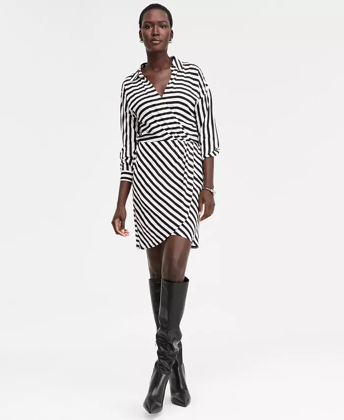 Женское полосатое платье с имитацией запаха I.N.C. International Concepts, черный
Женское полосатое платье с имитацией запаха I.N.C. International Concepts, черный