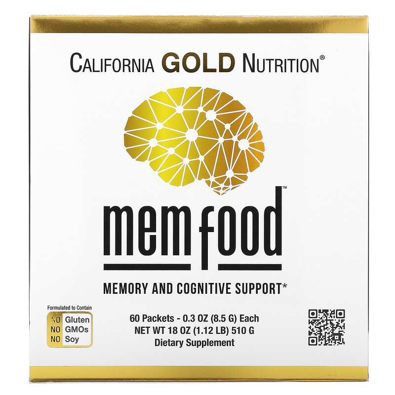 California Gold Nutrition, MEM Food, добавка для поддержки памяти и когнитивных функций со смесью MEM, L-серином, органическим ежовиком гребенчатым и порошком из сока голубики, 60 пакетиков по 8,5 г (0,3 унции)
California Gold Nutrition, MEM Food, добавка для поддержки памяти и когнитивных функций со смесью MEM, L-серином, органическим ежовиком гребенчатым и порошком из сока голубики, 60 пакетиков по 8,5 г (0,3 унции)