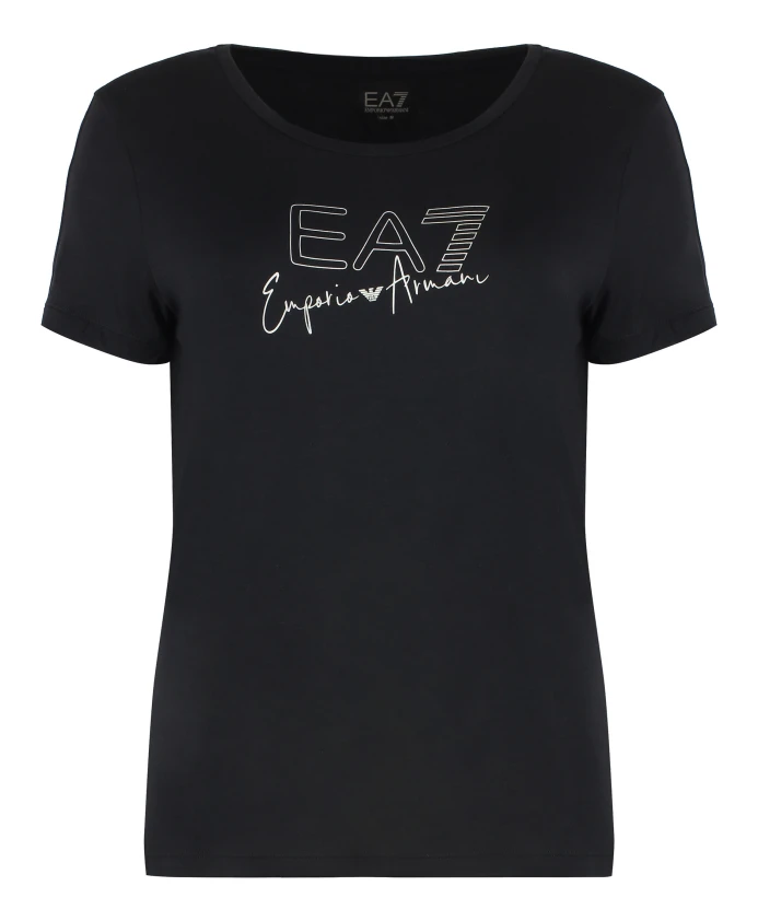 Вискозная футболка с круглым вырезом Emporio Armani Ea7, черный
Вискозная футболка с круглым вырезом Emporio Armani Ea7, черный