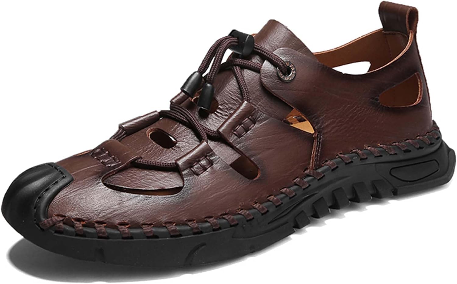 Мужские сандалии премиум-класса из натуральной кожи коровы, с нескользящей прочной резиновой подошвой, ручной строчкой, стильным ажурным дизайном, удобной шнуровкой, комфортная летняя обувь Generic, темно-коричневый
Мужские сандалии премиум-класса из натуральной кожи коровы, с нескользящей прочной резиновой подошвой, ручной строчкой, стильным ажурным дизайном, удобной шнуровкой, комфортная летняя обувь Generic, темно-коричневый