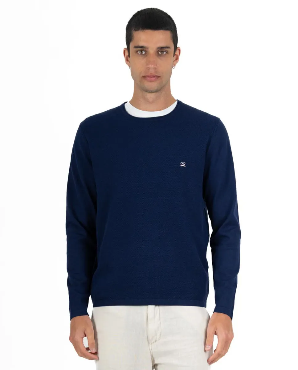 Мужской хлопковый свитер с круглым вырезом Makarthy, темно-синий
Мужской хлопковый свитер с круглым вырезом Makarthy, темно-синий