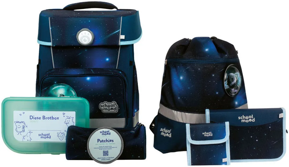 Школьная сумка SCHOOL-MOOD "Чемпион, Мориц (Космос)", световозвращающие поверхности, со светодиодной нашивкой; изготовлен из переработанного материала, цвет Moritz
Школьная сумка SCHOOL-MOOD "Чемпион, Мориц (Космос)", световозвращающие поверхности, со светодиодной нашивкой; изготовлен из переработанного материала, цвет Moritz