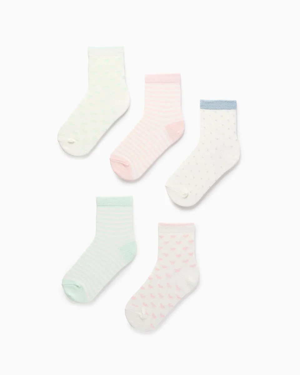 Упаковка из 5 пар носков для девочек с принтом Zippy, многоцветный
Упаковка из 5 пар носков для девочек с принтом Zippy, многоцветный