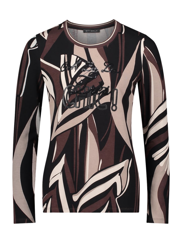 Betty Barclay Простая футболка с ребристыми манжетами, серо-коричневого/черного цвета, Черный, Betty Barclay Простая футболка с ребристыми манжетами, серо-коричневого/черного цвета
Betty Barclay Простая футболка с ребристыми манжетами, серо-коричневого/черного цвета, Черный, Betty Barclay Простая футболка с ребристыми манжетами, серо-коричневого/черного цвета