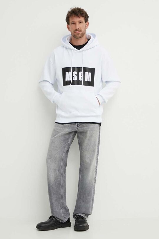 Хлопковая толстовка Msgm, белый
Хлопковая толстовка Msgm, белый