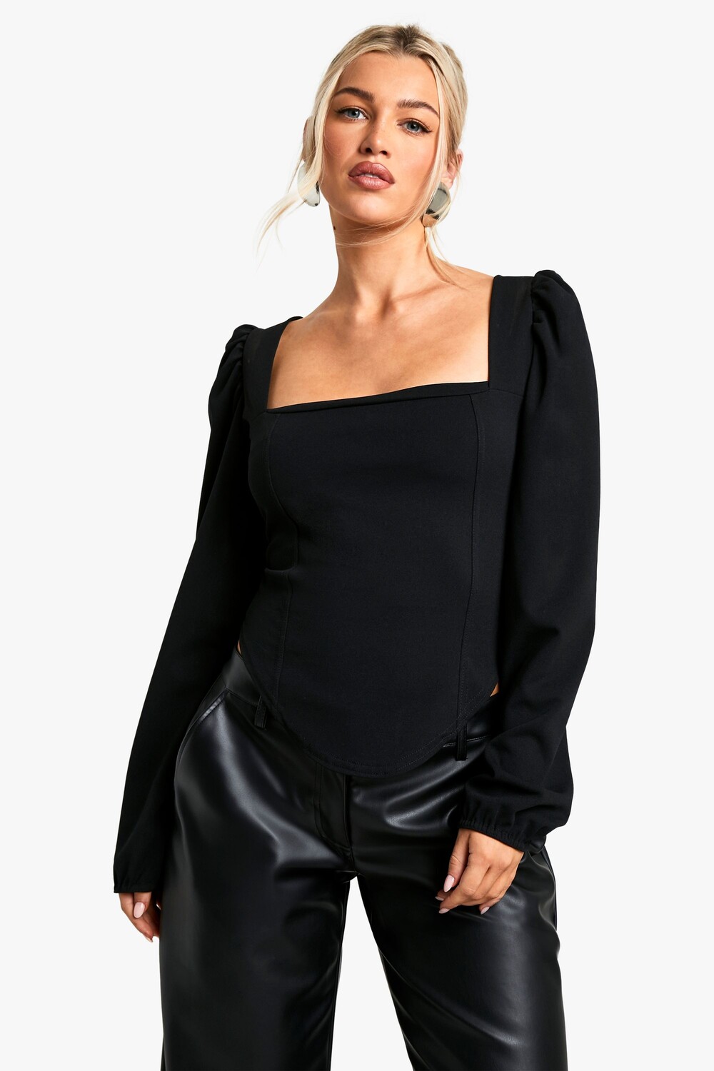 Топ корсетный Boohoo с длинными рукавами, черный
Топ корсетный Boohoo с длинными рукавами, черный