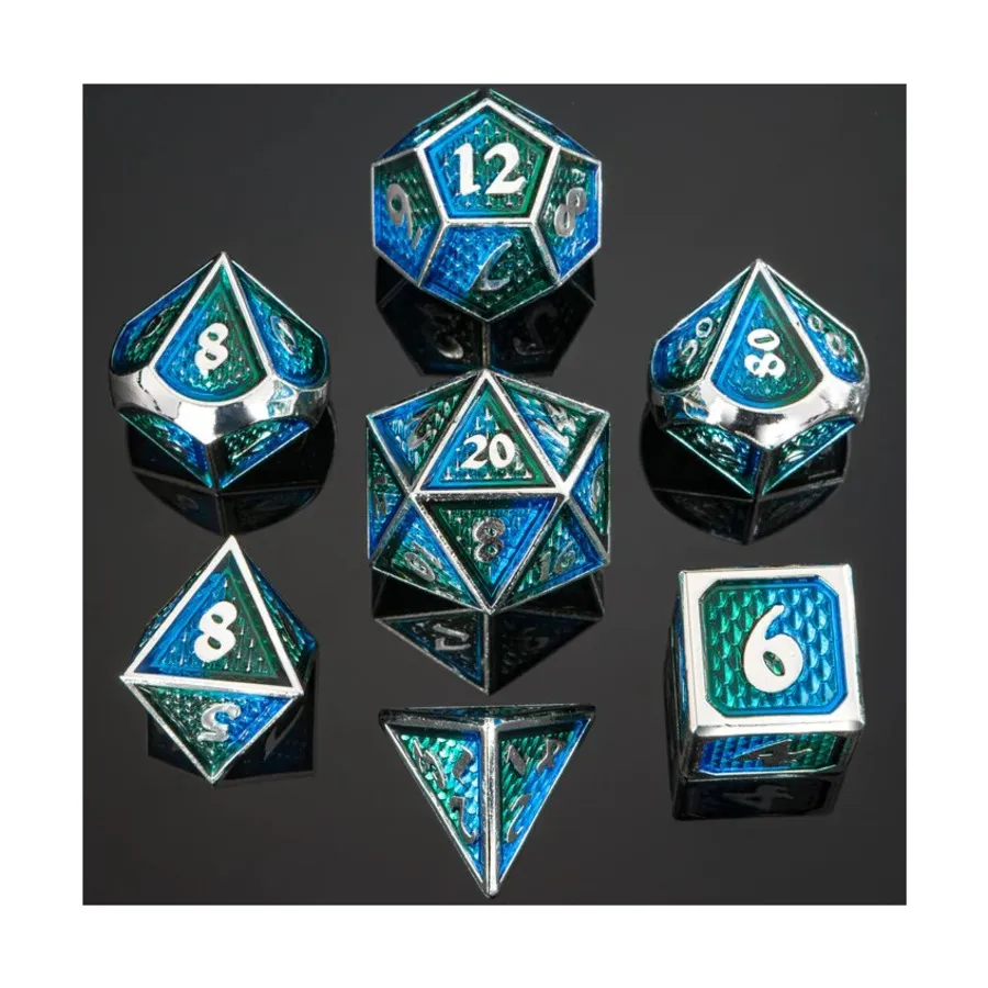 Набор Behemoth Poly — зеленый и синий с серебром (7), Dice & Accessories (HYMGHO Dice)
Набор Behemoth Poly — зеленый и синий с серебром (7), Dice & Accessories (HYMGHO Dice)