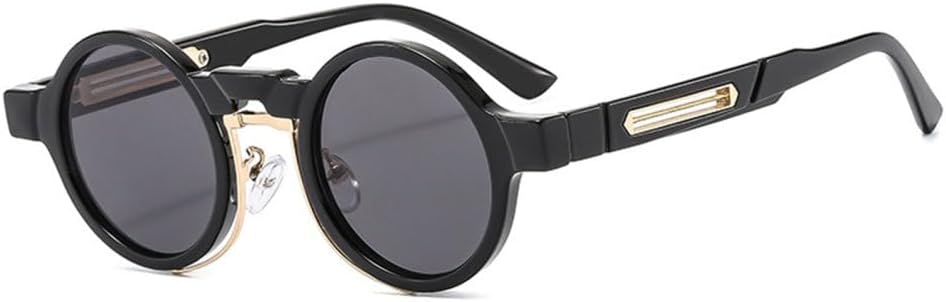 Маленькие круглые солнцезащитные очки в стиле ретро-панк с градиентным переходом цвета и защитой от УФ-излучения UV400 для женщин и мужчин. Модные солнцезащитные очки MTZJH, Black Gray
Маленькие круглые солнцезащитные очки в стиле ретро-панк с градиентным переходом цвета и защитой от УФ-излучения UV400 для женщин и мужчин. Модные солнцезащитные очки MTZJH, Black Gray