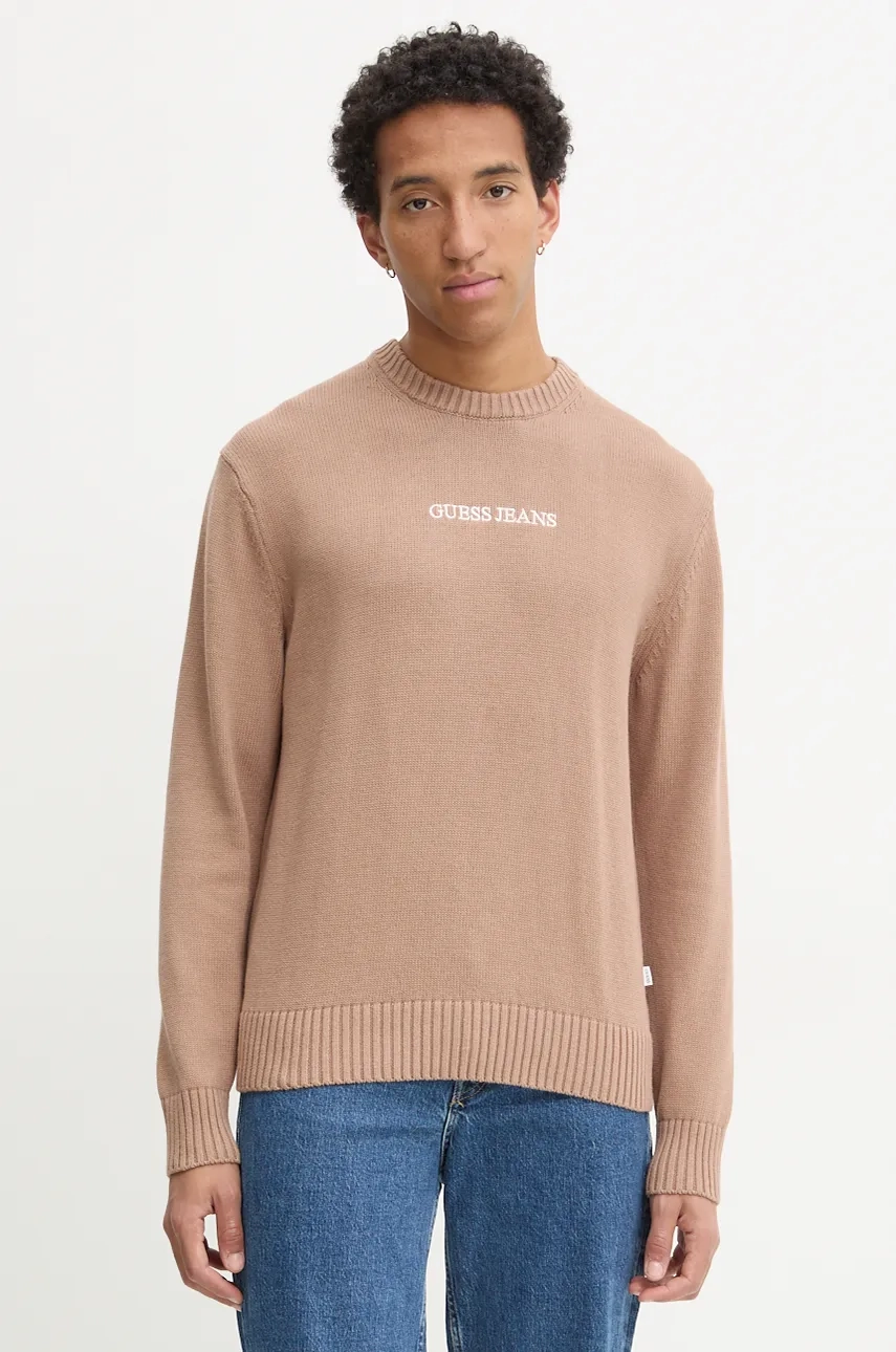 Хлопковый свитер Guess Jeans, бежевый
Хлопковый свитер Guess Jeans, бежевый