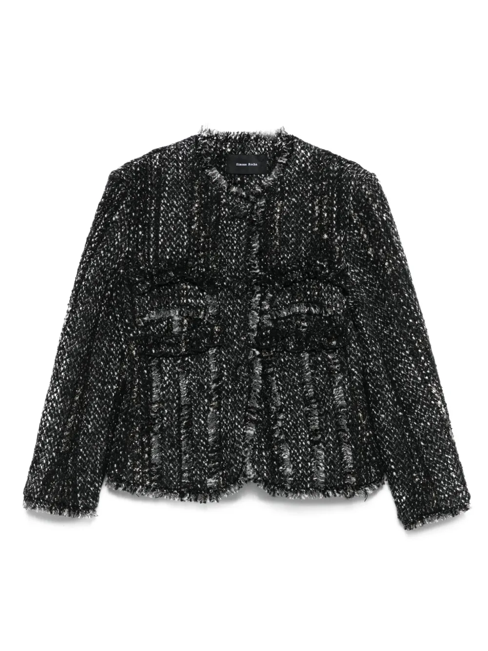 Твидовый жакет с бахромой Simone Rocha, черный
Твидовый жакет с бахромой Simone Rocha, черный