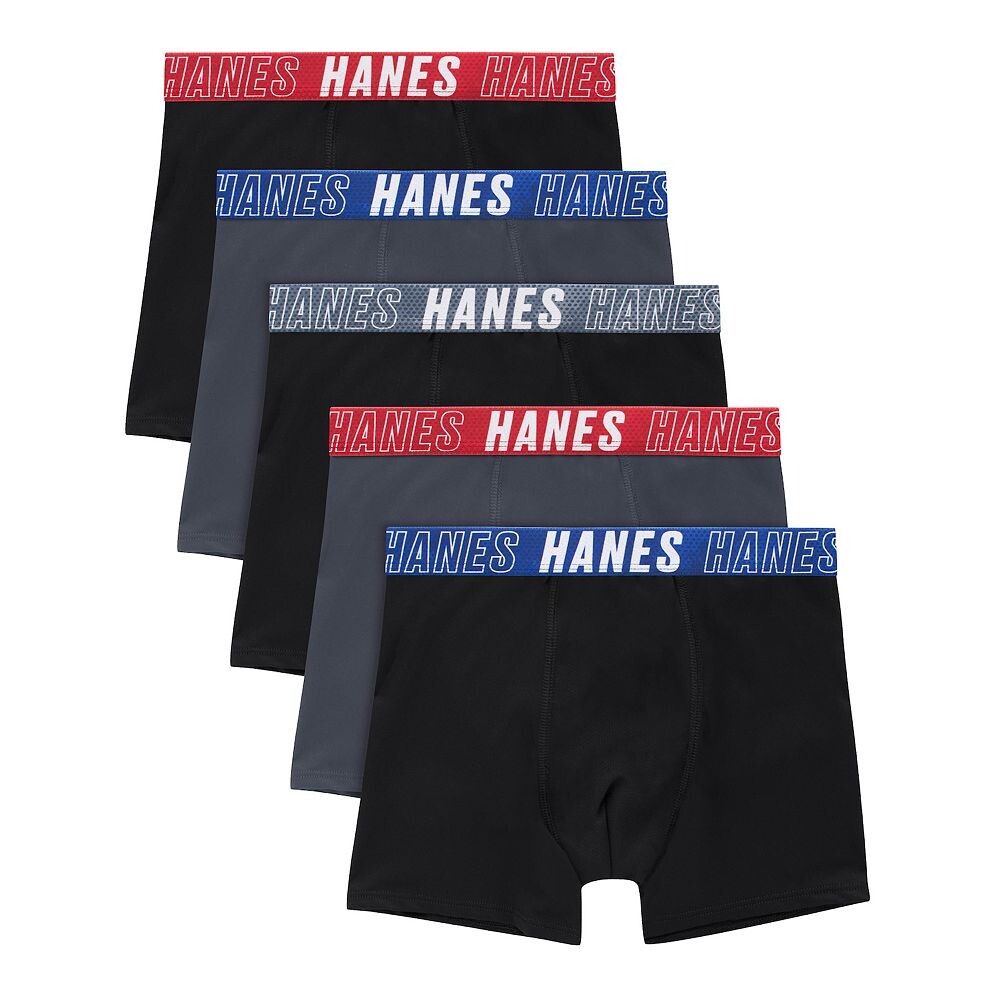 Комплект из 5 эластичных боксеров Hanes Ultimate MOVES для мальчиков 4–20 лет, мультиколор
Комплект из 5 эластичных боксеров Hanes Ultimate MOVES для мальчиков 4–20 лет, мультиколор