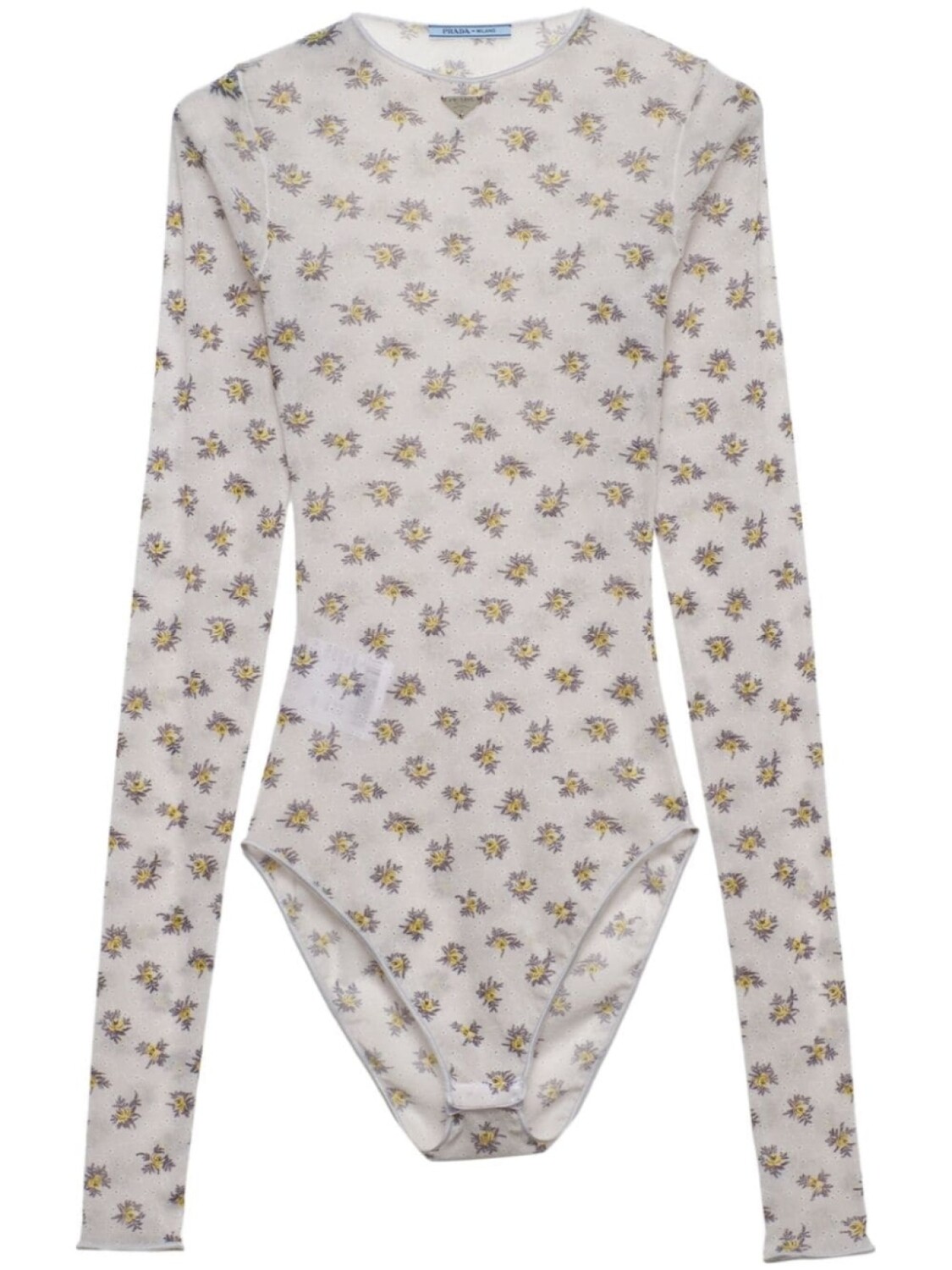 Prada боди с цветочным принтом, белый
Prada боди с цветочным принтом, белый