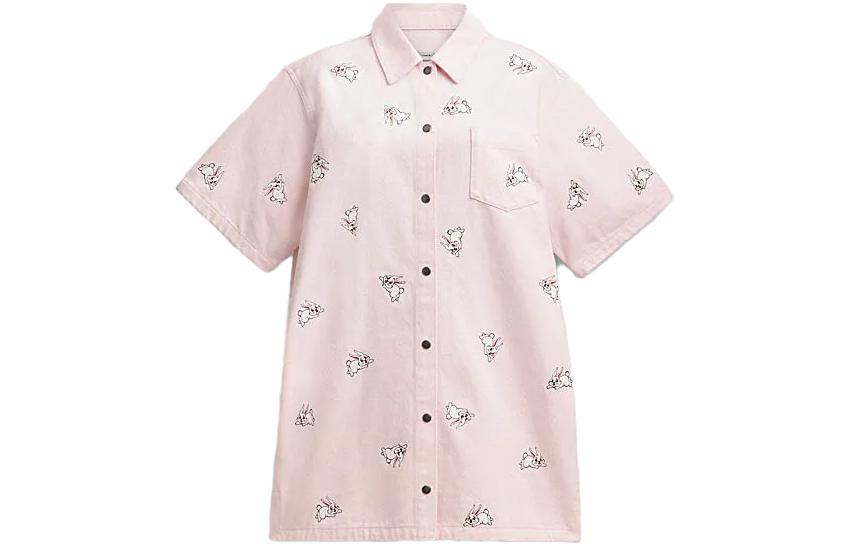 COACH Женское розовое платье с короткими рукавами
COACH Женское розовое платье с короткими рукавами